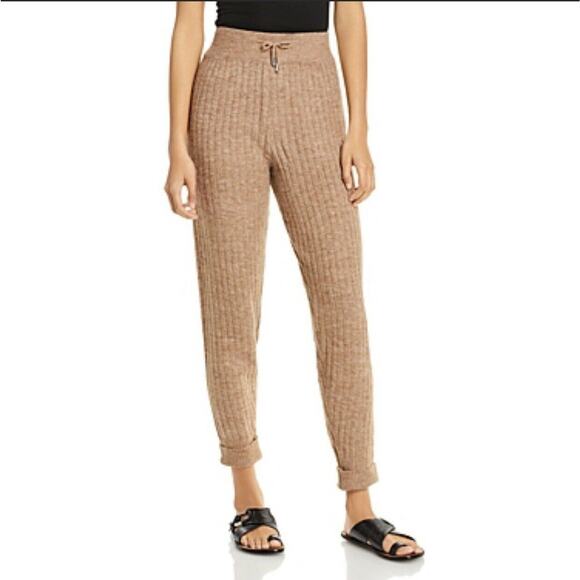 Free People Around the Clock Joggers Tan Army Pants Sz Small Brown Pullover - Picture 1 of 8